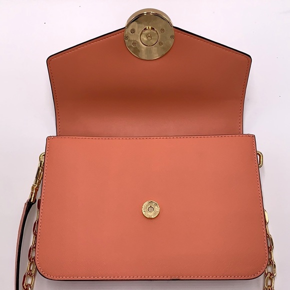 MICHAEL KORS CARMEN MEDIUM CONVERTIBLE SHOULDER BAG SHERBERT COLOR - Picture 6 of 16